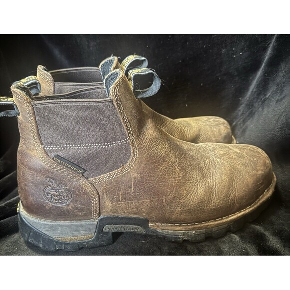 Georgia Boot Eagle One Steel Toe Waterproof Chelsea Work Boot 11.5 GB00337 - Picture 1 of 8